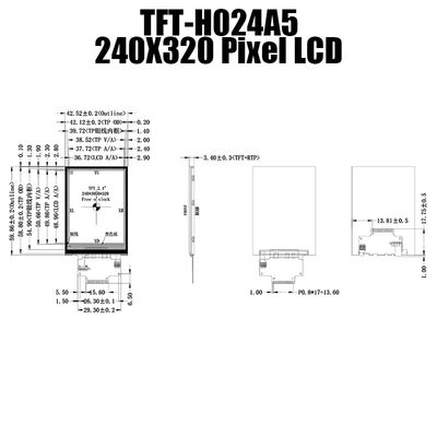 SPI pantalla táctil resistente legible 240x320 de TFT de la luz del sol de 2,4 pulgadas