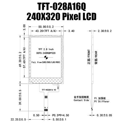 2,8 módulo de la pulgada ST7789V SPI TFT, exhibición legible IPS de TFT de la luz del sol