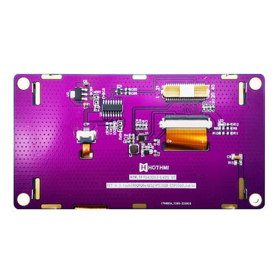 4,3 exhibición capacitiva de la exhibición IPS TFT LCD de la pulgada 800x480 LVDS TFT