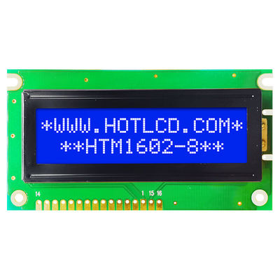 módulo del LCD del carácter de 2X16 LCM con el contraluz verde HTM1602-8