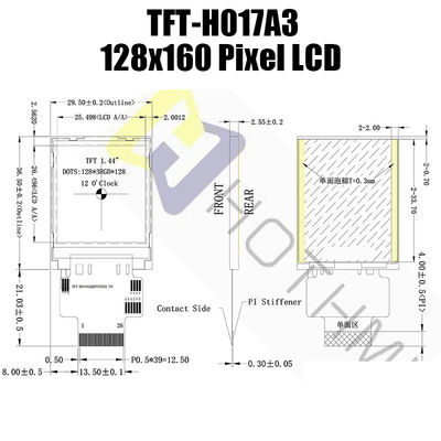 El módulo TFT de la exhibición del LCD de 1,44 pulgadas exhibe el monitor de color de 128x160 Tft