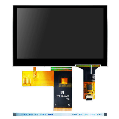 4,3 monitor ancho de Pcap de la exhibición del LCD de la temperatura de la pulgada 480x272 TFT LCD Modulie