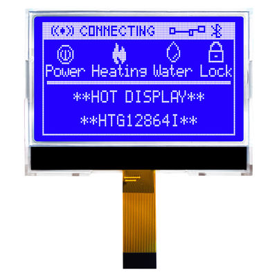 exhibición de 128X64 SPI Chip On Glass LCD con el contraluz lateral blanco HTG12864I