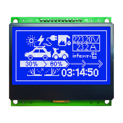exhibición gráfica del módulo FSTN del LCD de la MAZORCA 128X64 con voltaje negativo