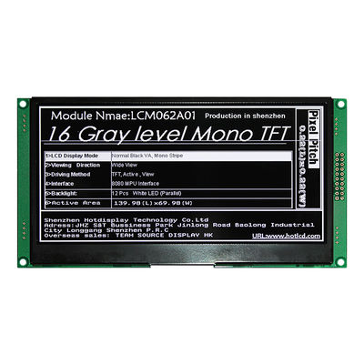6,2 monitor legible de la MONO luz del sol de TFT LCD de la resolución de la exhibición 640x320 del Lcd de la pulgada