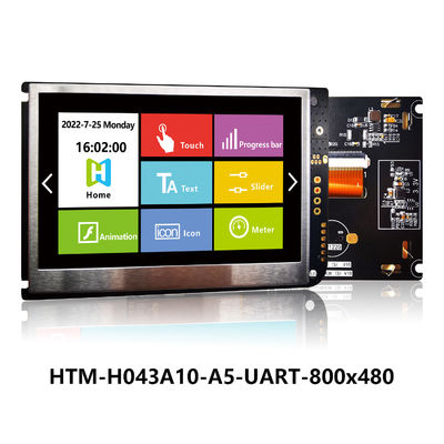 4,3 el PANEL de exhibición de TFT LCD 480x272 del MÓDULO de UART TFT de la pulgada CON EL TABLERO de REGULADOR del LCD