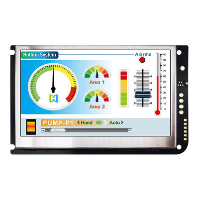 4,3 exhibición resistente de TFT LCD 480x272 de la pantalla táctil de UART de la pulgada CON EL TABLERO de REGULADOR del LCD