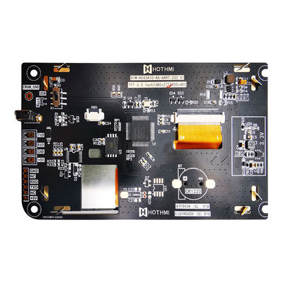 4,3 exhibición resistente de TFT LCD 480x272 de la pantalla táctil de UART de la pulgada CON EL TABLERO de REGULADOR del LCD