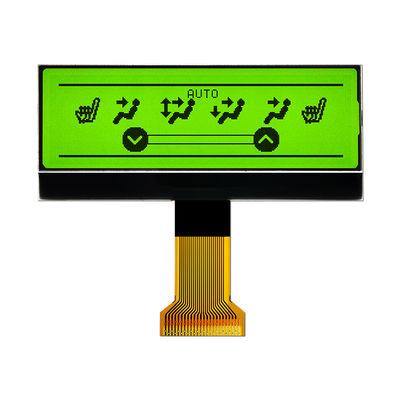 módulo ST75256 de la representación gráfica del LCD del DIENTE 240x64 con el verde amarillo completamente transparente