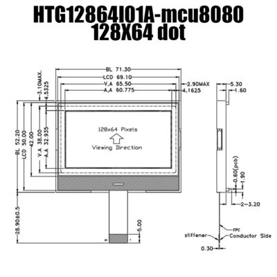 128x64 el DIENTE LCD representación gráfico al regulador With White Light del módulo ST7567