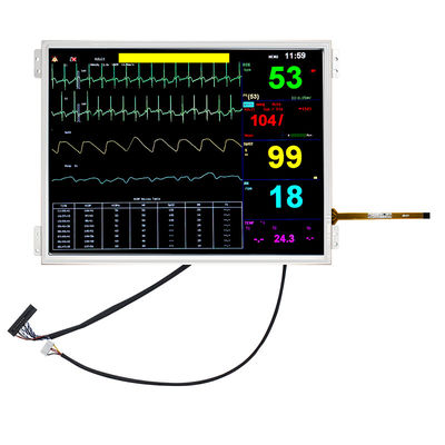 10,4 el panel de exhibición ancho resistente de TFT de la temperatura del tacto 1024x768 de la pulgada IPS para los aparatos médicos