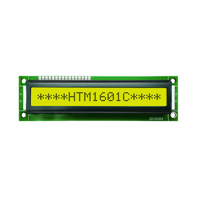 Pantalla LCD de 1X16 caracteres STN+ Fondo amarillo/verde con luz de fondo amarilla/verde-Arduino